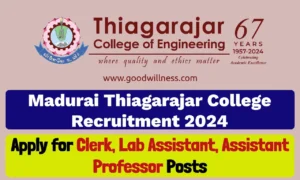 Madurai Thiagarajar College Recruitment 2024