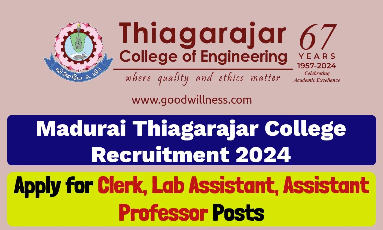 Madurai Thiagarajar College Recruitment 2024