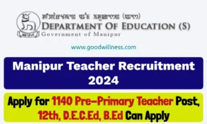 Manipur Directorate of Education recruitment 2024