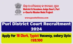 Puri District Court Recruitment 2024