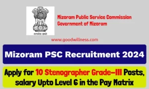 PSC Mizoram Recruitment 2024