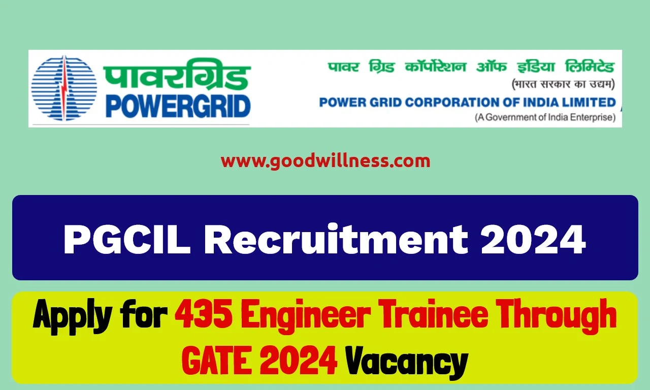 Power Grid India Recruitment 2024 Notice For 435 Engineer Trainee Through GATE 2024 Posts