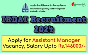 IRDAI Recruitment 2024