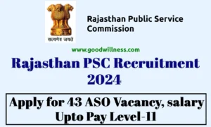 Rajasthan PSC recruitment 2024