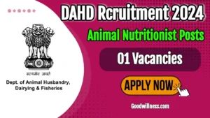 DAHD Animal Nutritionist Recruitment 2024