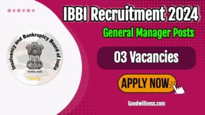 IBBI General Manager Recruitment 2024