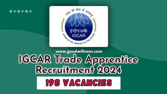 IGCAR Trade Apprentice Recruitment 2024