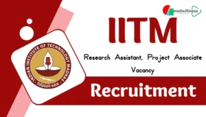 IITM Research Assistant Recruitment 2024