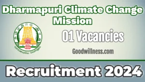 Dharmapuri District Climate Change Mission Job 2024