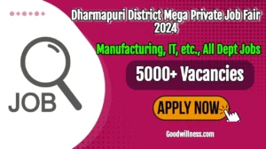 Dharmapuri District Mega Private Job Fair 2024