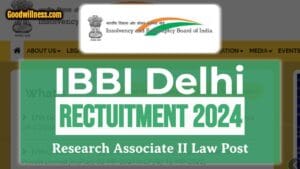 IBBI Research Associate Law Recruitment