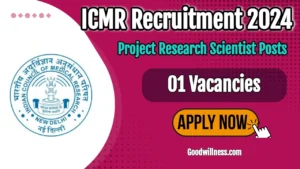 ICMR Delhi Project Research Scientist Recruitment 2024