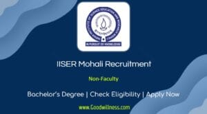 IISER Mohali Recruitment