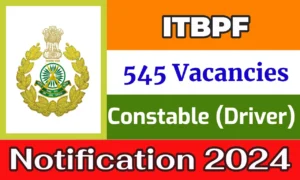 ITBPF Constable Driver Recruitment 2024