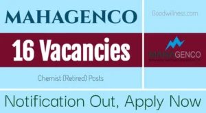 MAHAGENCO MSPGCL Chemist Retired Recruitment 2024