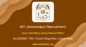 NIT Jamshedpur Recruitment