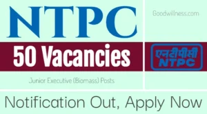 NTPC Junior Executive Biomass Recruitment 2024