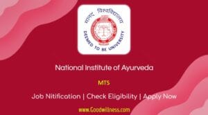 National Institute of Ayurveda MTS Recruitment 2024