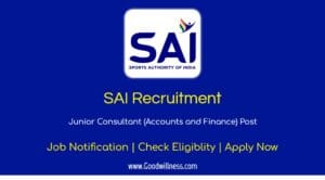 SAI Junior Consultant Recruitment