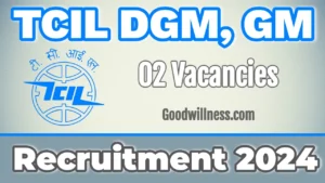 Telecommunications Consultants India Ltd TCIL GM DGM Recruitment 2024