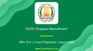 Tiruppur DCPU Recruitment 2024