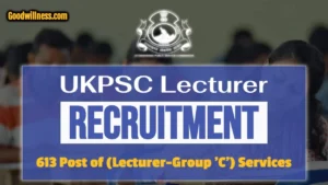 UKPSC Lecturer Group C Recruitment 2024