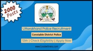 UKSSSC Uttarakhand Police Recruitment 2024