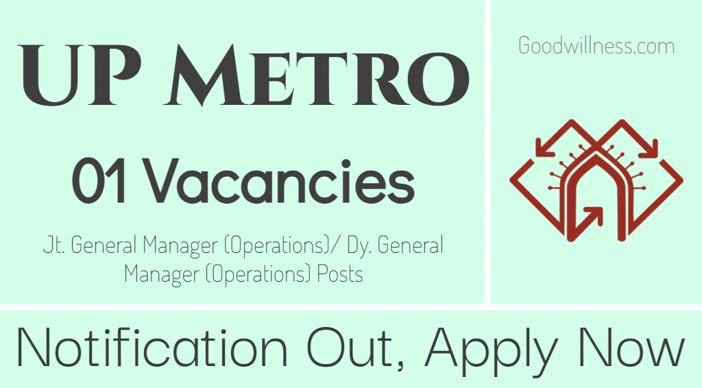 UP Metro Rail General Manager Recruitment 2024