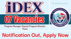 iDEX Program Manager Recruitment 2024