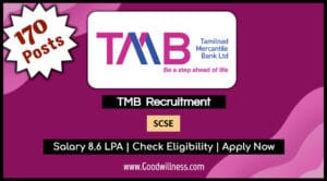 TMB Recruitment 2025 Apply Online 170 Senior Customer Service Executive SCSE Position