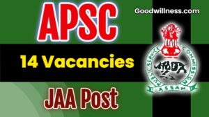 Assam PSC JAA Job Recruitment 2025