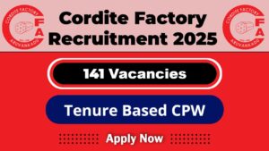 Cordite Factory Aruvankadu Recruitment 2025