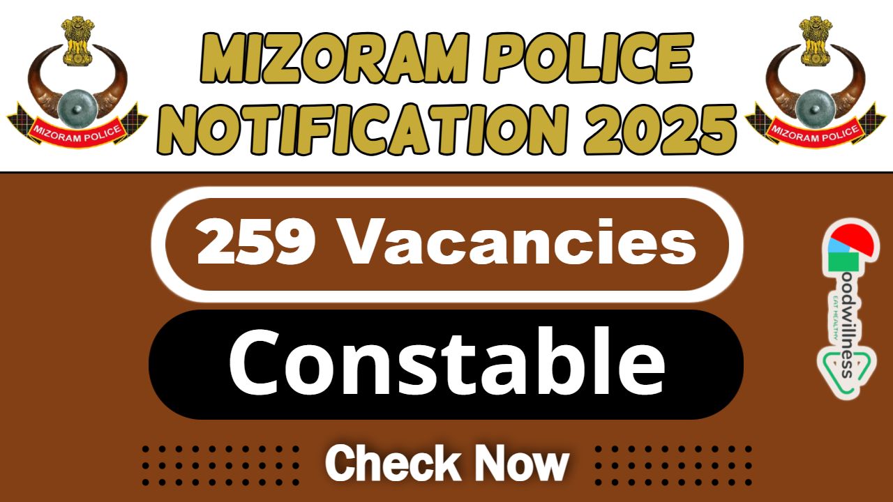 Mizoram Police Job Recruitment 2025