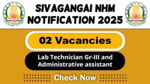 Sivagangai NHM Job Recruitment 2025