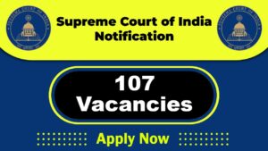 Supreme Court of India Job Recruitment 2025