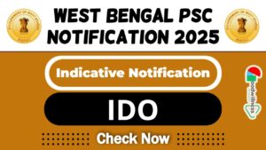 West Bengal PSC IDO Job Recruitment 2025