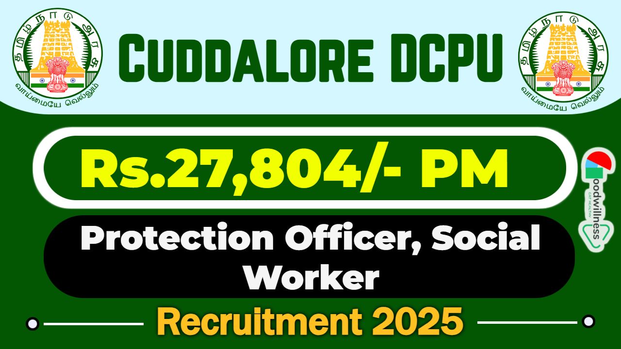 Cuddalore DCPU Recruitment 2025