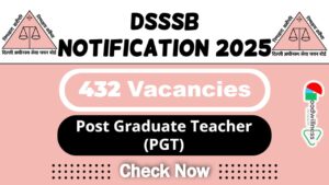 DSSSB Job Recruitment 2025