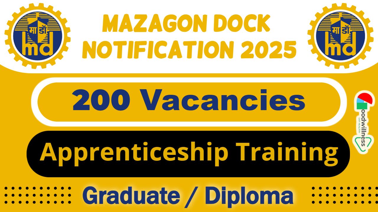 Mazagon Dock Ship Builders Limited MDL Recruitment 2025