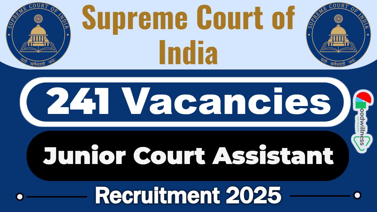 Supreme Court of India SCI Recruitment 2025