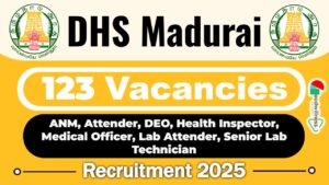 Madurai DHS Recruitment 2025