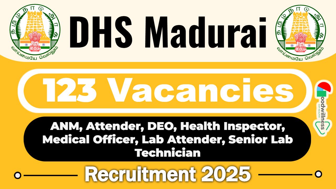 Madurai DHS Recruitment 2025